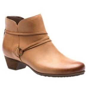 Abeo Biosystem Maya Leather Orthotic Leather Camel Tan Ankle Boot size 9 N